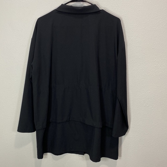 Soft Surroundings Go Lively Convertible Button Front Jacket  Black - Picture 5 of 9